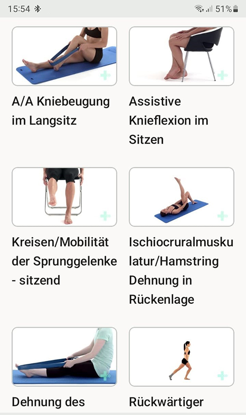 Online Übungsprogramm Verletzung des hinteren Kreuzbandes