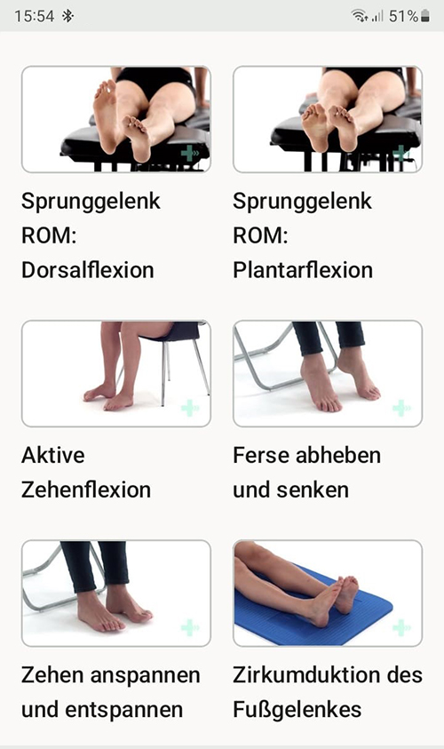 Online Übungsprogramm Mediale Knöchelbandverletzung