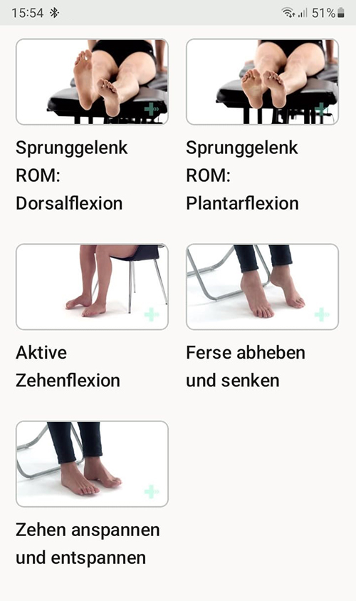 Online Übungsprogramm Außenbandverletzung des Knöchels